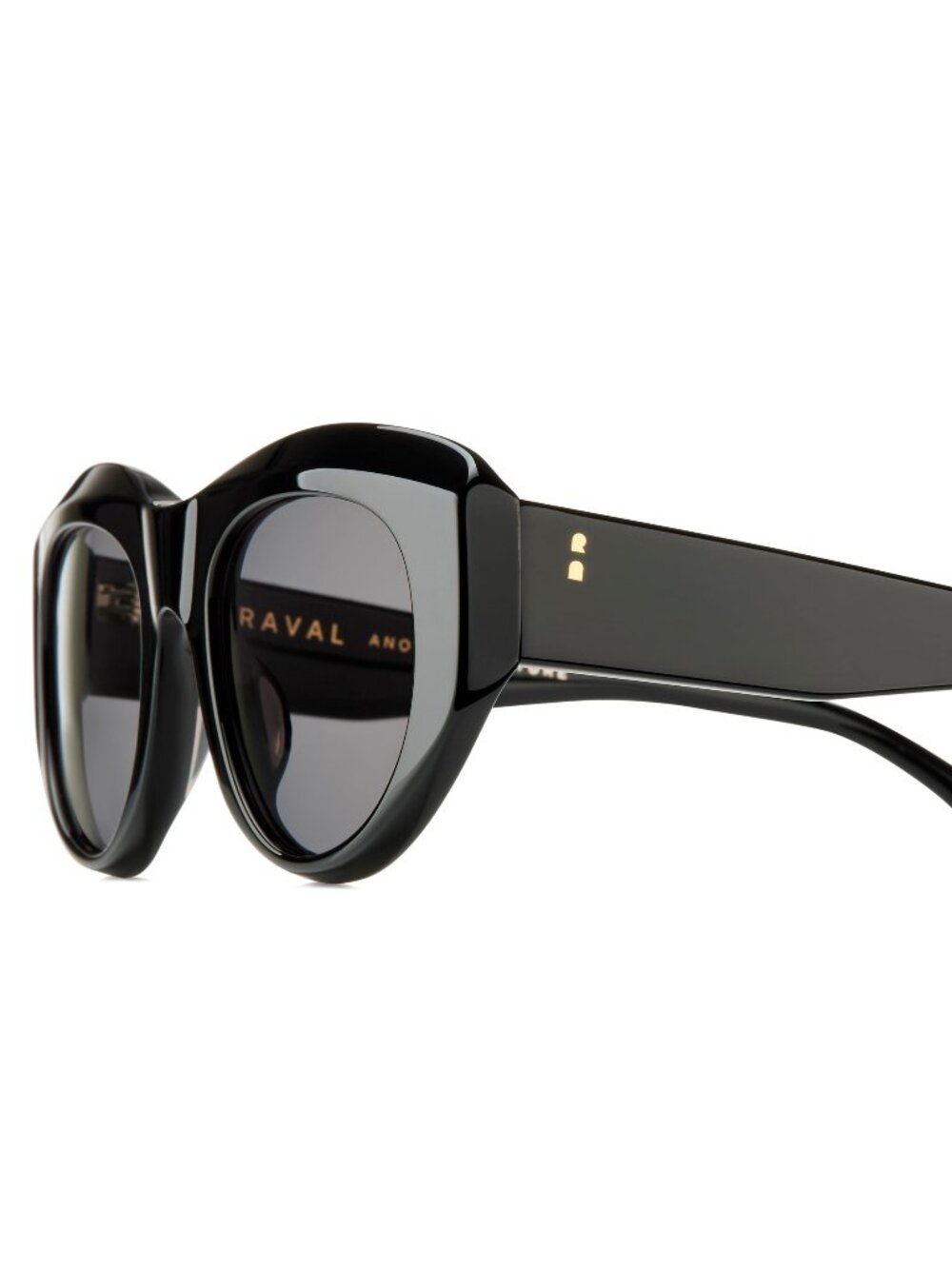 New Raval Eyewear Women's Sunglasses Black Square Grey Lens Acetate Frame HIRE